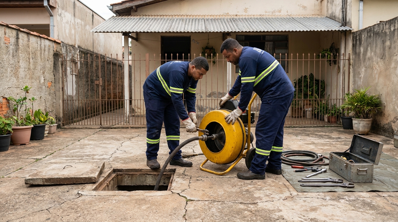 Desentupimento de esgoto em São José do Rio Preto‑SP